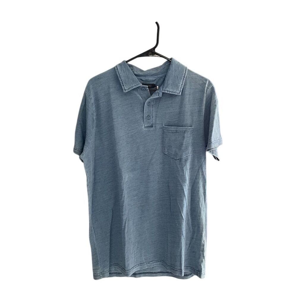 Thread‎ & Supply Men's Blue Polo Shirt M Short Sleeve Collared